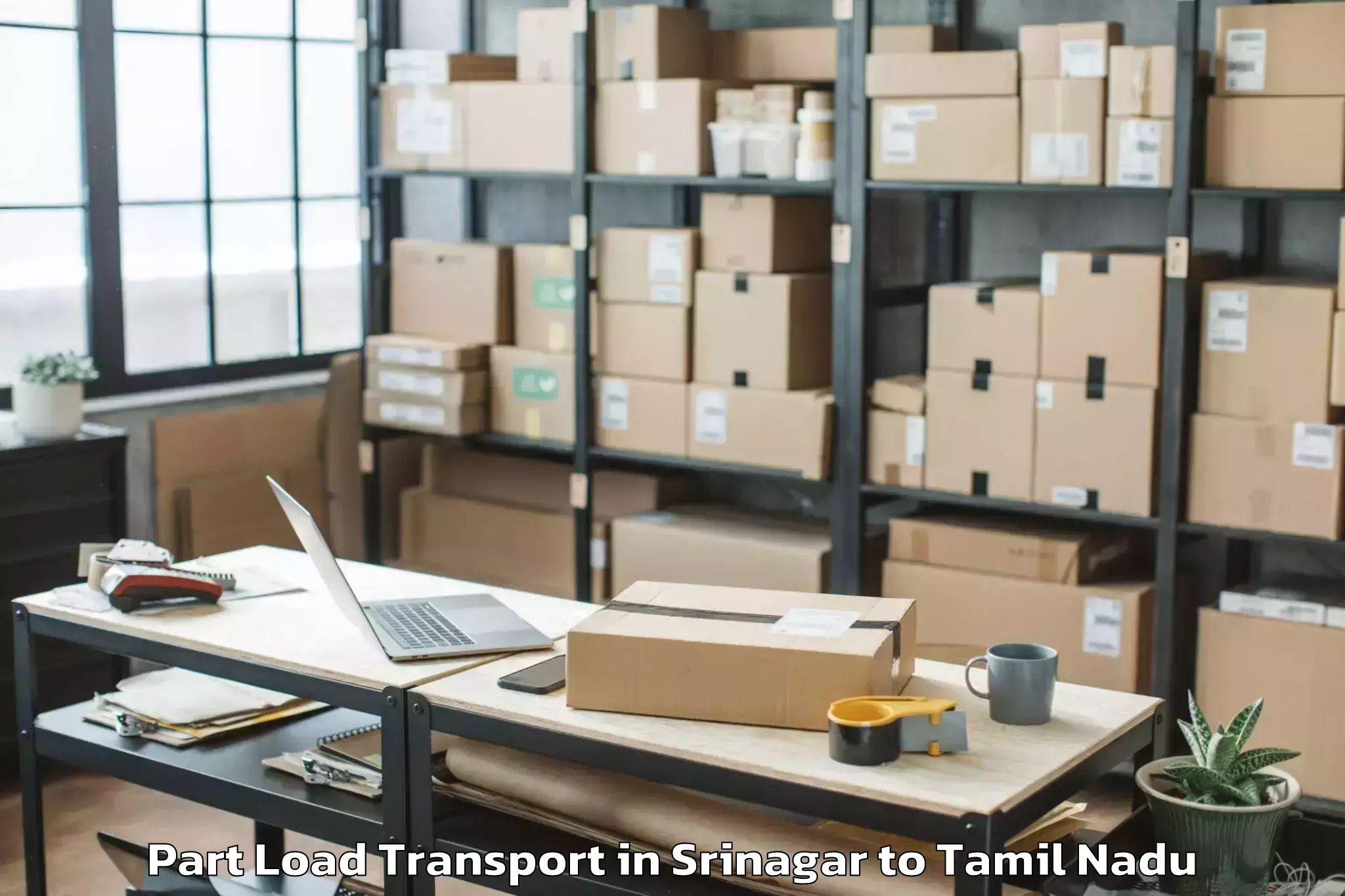 Leading Srinagar to Thiruverumbur Part Load Transport Provider